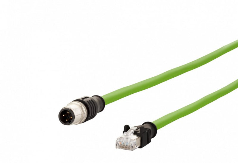 Metz Connect Connection Cable M12 ST-RJ45 St 4-POL D-kodiert Recto Schleppkette Torsion 5M
