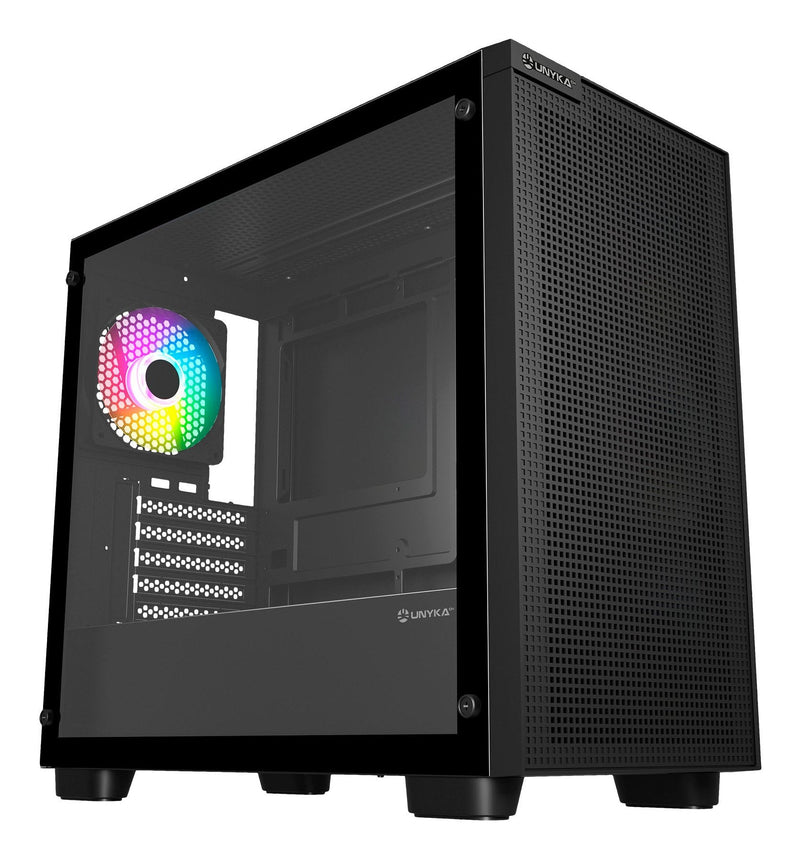 PC Case microATX Unyka Revelat Mesh Edge GPU 450MM 1X3.5 1X2.5 Colour Black