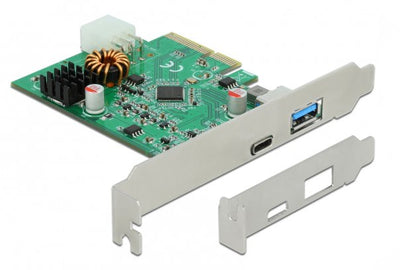 Delock Card Pci Express X4 - 1 X USB External Type -c™ With Función Pd + 1 X USB External Type- a — image 1