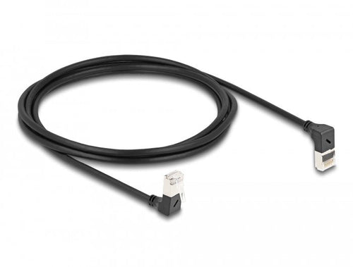 Delock Network Cable RJ45 CAT.6A S/FTP Slim 90° Oben / Unten Angular 2M — image 1