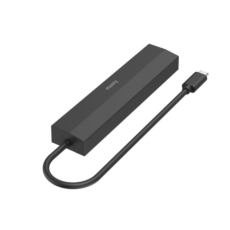 Hama Hub Entry USB 3.2 - Power Maxima 100W - USB Cable -c Integrado 15CM - LAN Ethernet 1Gbps - HDMI 4K - 3x U