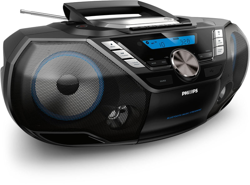 Philips AZB798T/12 Sistema Stereo Laptop Analógico And Digital 12W Dab, Dab+, Fm Black Playback MP3
