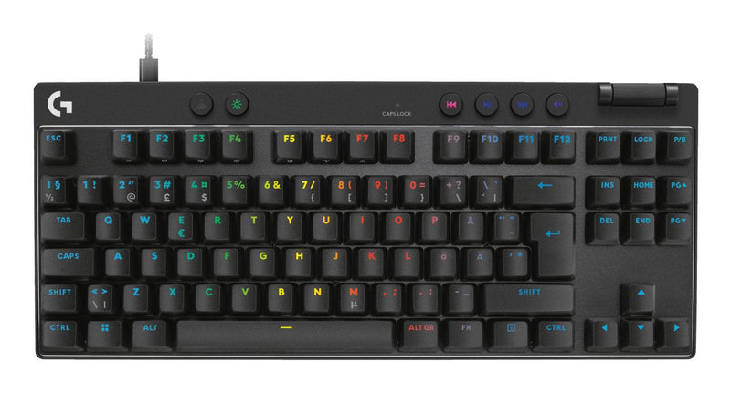 Logitech G Pro X Rapid - Keyboard - Tkl - Retroiluminado - USB - QWERTY - Nórdico (danés/Finlandés/Noruego/Sue