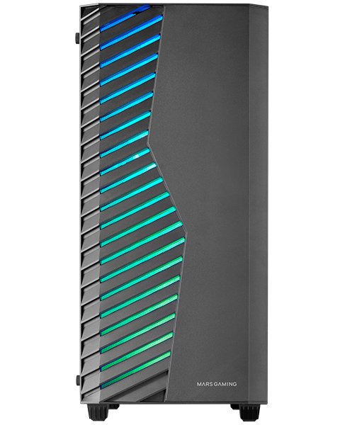 Mars Gaming Box Semitorre ATX Mc-volt ARGB Black Div Class'especificaciones'. Int.: 2X3.5,2X2.5/ 1XUSB3.0, 2XU — image 1