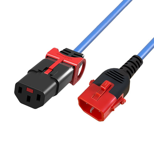 Powercord C13 IEC Lock + - C14 IEC Lock Dual Locking Blue 3M, PC3623 — image 1