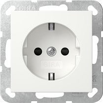 Gira 475527 Schuko-toma Power Up Without Bef.-krallen + Safetyplus SYS.55 Rw Matte — image 1
