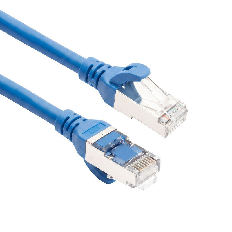 Blue 15 Meters Tpe S FTP CAT.6A Ultra-flex Patch Cable Snagless With RJ45 Connectors