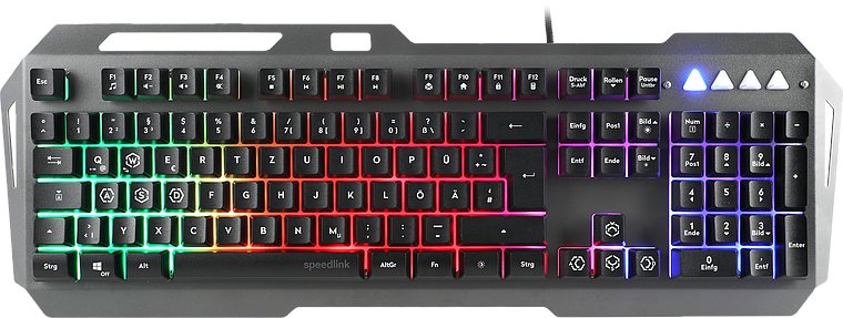 Speedlink Gaming Keyboard Lunera. Metal Rainbow. Black Retail