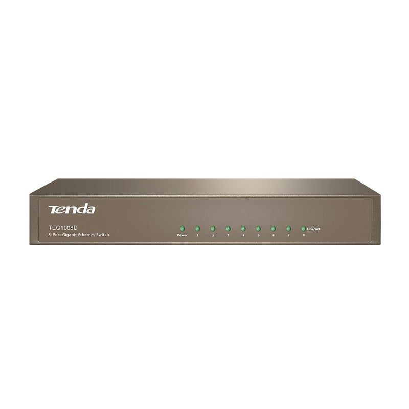 Tenda Switch TEG1008D 8 Ports 10/100/1000 Stand Full-duplex Wide Band Up To 16Gbps
