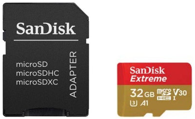 SanDisk Extreme Memory Card Flash Adapter Microsdhc a SD Included 32GB A1 / Video Class V30 / Uhs-i U3 Microsd — image 1