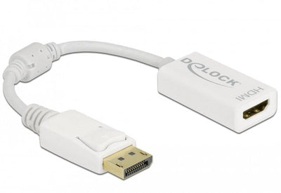 Delock Adapter DisplayPort 1.1 Connector Male a HDMI Connector Female Pasivo White — image 1