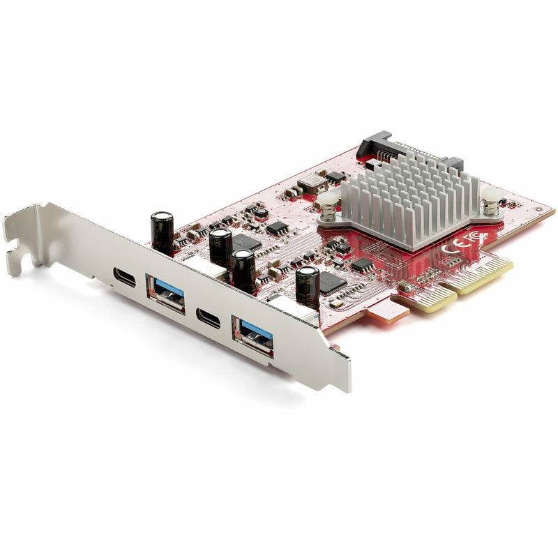 StarTech.com Card PCIE 4 Ports USB Card Expansión Pci Express USB 10Gbps With 2 Controladores 2 Ports USB-C An