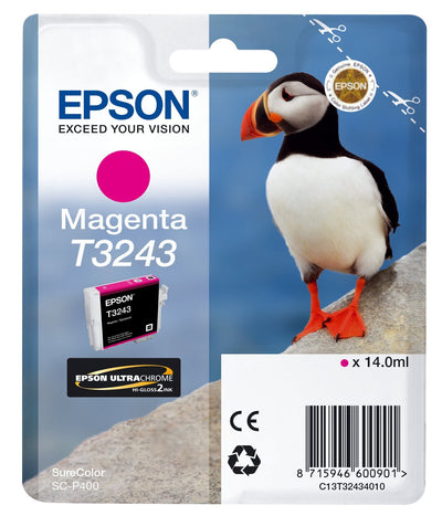 Epson Genuine Ink T3243 Magenta 14ML, Puffin, Surecolor SC-P400 — image 1