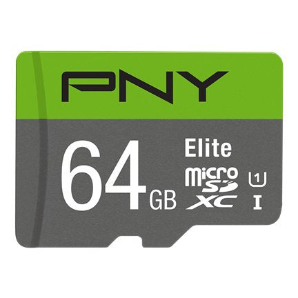 Pny microSD 64GB Elite 100MB/S Pny microSD 64GB Elite 100MB/S CL10/Uhs-i/U1 (P-SDUX64U185GW-GE)