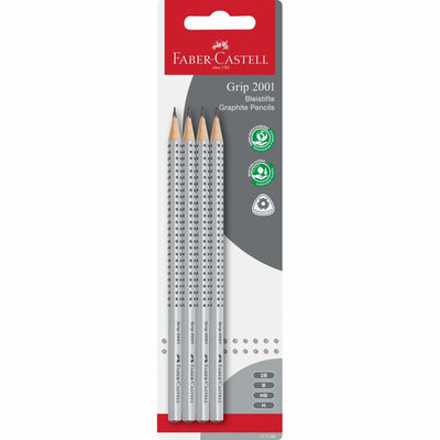 Faber- Castell Pencil Grip Graphite Mod. 2001 Grey -blister 4U- — image 1