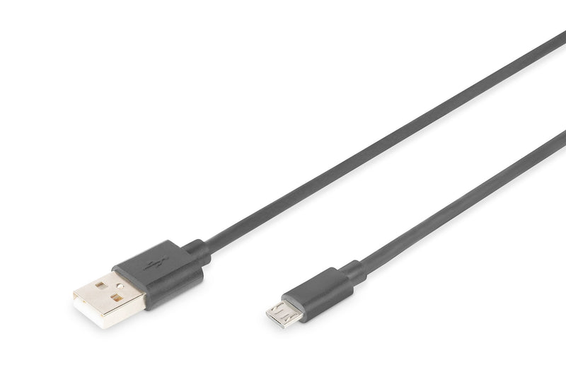 Digitus USB Cable 2.0A Micro USB 1.80M Black AK-300110-018-S