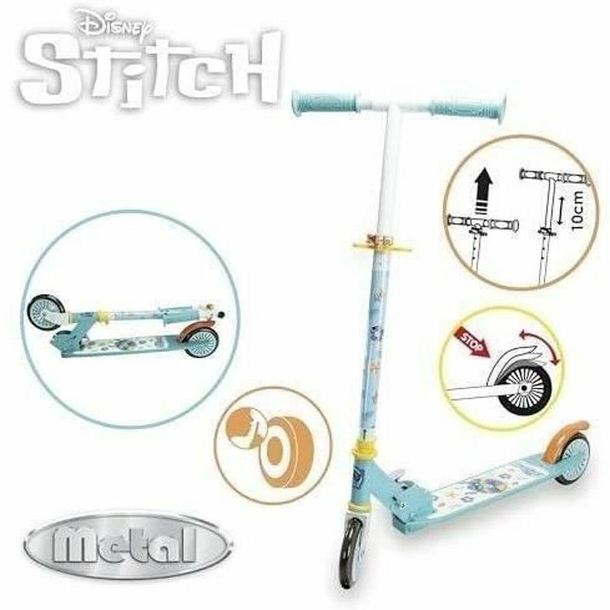 Smoby Scooter Smoby Stitch 2R Blue Metal Plastic