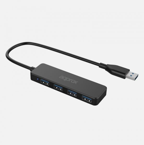 Approx Hub 4 Ports USB 3.0 Black 4XUSB3.0/ USB-A