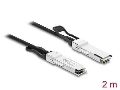 Delock Twinax Cable QSFP28 Connector Male a QSFP28 Connector Male 100Gbps 2M — image 1