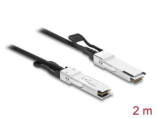Delock Twinax Cable QSFP28 Connector Male a QSFP28 Connector Male 100Gbps 2M — image 1