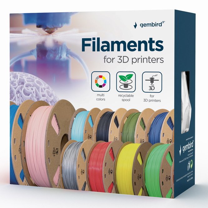 Gembird 3DP-PLA1.75-01-PR Material Printing 3D Ácido Poliláctico (pla) Púrpura 1KG