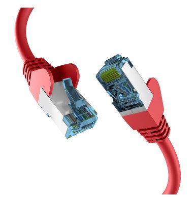 Efb RJ45 Network Cable With CAT.7 Rohcable Red 0,25M