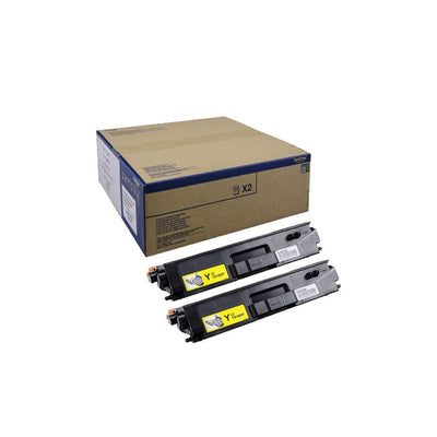 Brother TN900Y Paquete 2 Yellow Genuine Toner Brother HL-L9200CDWT, HL-L9300CDWT, HL-L9300CDWTT, MFC-L9550CDW, — image 1