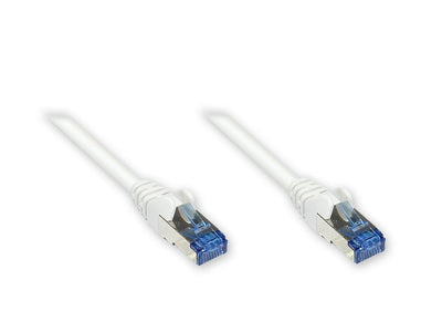 Goodconnections Network Cable With Protector Pestaña, CAT.6A, S FTP, Pimf, Libre Halógenos, 500MHZ, White 10M, — image 1