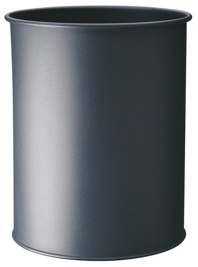 Durable Papelera Metal Round 15 Liter Metallic Silver — image 1