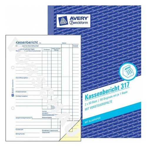 Avery Zweckform Kassenbericht - 50 Hoja - A5 (148 X 210MM) — image 1