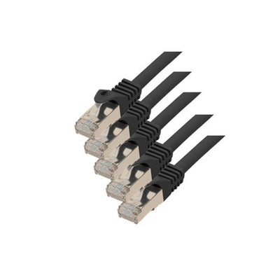 S-conn RJ45-RJ45, M-m, 5M Network Cable Black CAT.7 S/FTP (s-STP) — image 1