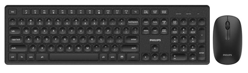Philips Mouse And Keyboard Wireless SPT6318B 2.4GHZ 1600 DPI Quiet Atajos Multimedia Black — image 1