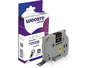 Armor K80019W4 Tape Printer Labels White Sobre Black Tze
