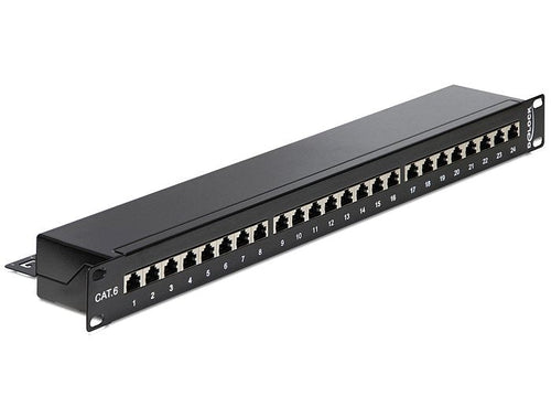 Delock 19? Patchpanel 24 Port CAT.6 Black — image 1