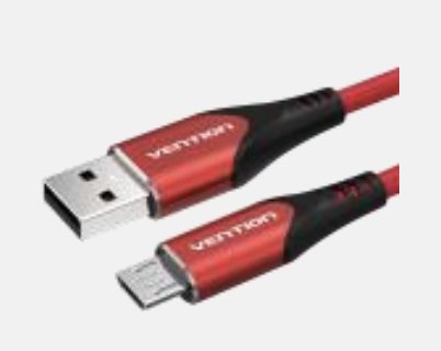 Vention USB Cable 2.0 Coarg USB Male Microusb Male Up To 60W 480Mbps 1.5M Red