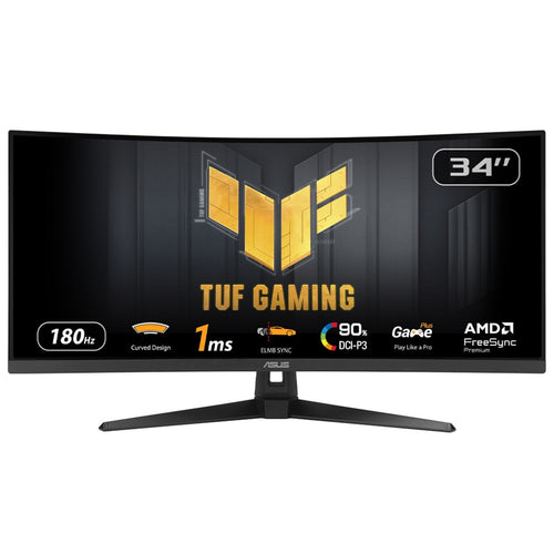 ASUS Tuf Gaming VG34VQ3B 34VA Wled Curved 1500R Uwqhd 21:9 180HZ 400CD M2 1MS 2X2W 2x HDMI 2XDP Black — image 1