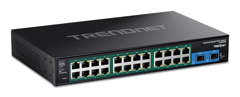 Trendnet Industrial Switch 26-PORT Gbit PoE + Rackm