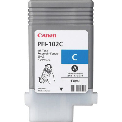 Canon Cartridge Pfi 102 Cyan IPF500 IPF510 LP17 IPF600 IPF610 IPF605 LP24 IPF650 IPF655 IPF700 IPF710 IPF720 I — image 1