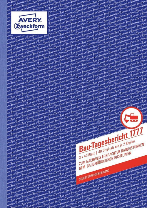 Avery Zweckform Bautagebuch - 40 Hoja - A4 (210 X 297MM) — image 1