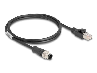 Delock 80809 Cable M12 Codificado a 8 Pin Male a RJ45 Male Pvc 1M — image 1