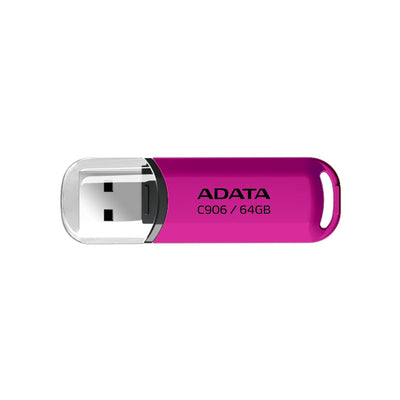 ADATA USB Flash Drive C906 64GB USB Flash Drive, Pink — image 1