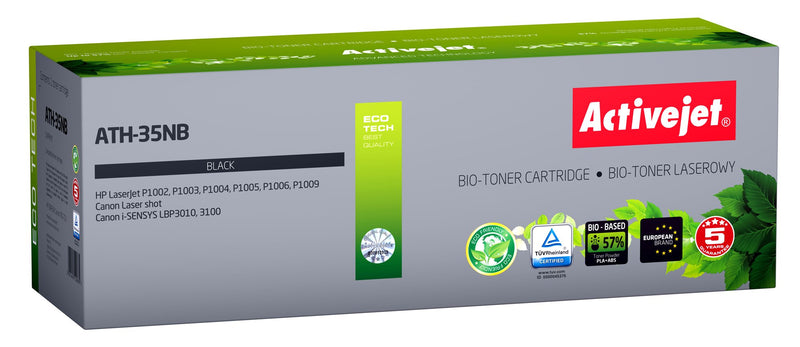 Activejet Bio Toner ATH-35NB Printers HP, Canon, Spare Part HP 35A CB435A, Canon CRG-712 Supremo 1800 Páginas