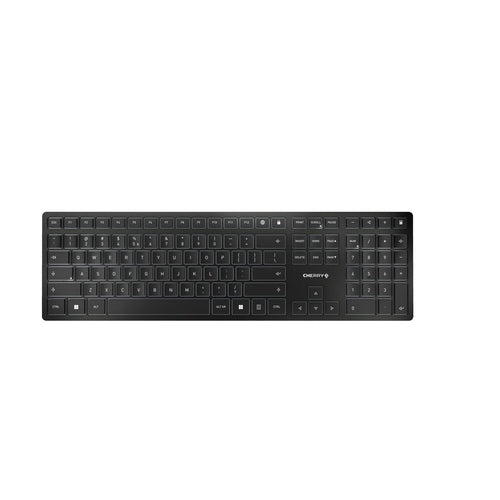 Cherry Keyboard English KW 9100 Slim RF Wireless + Bluetooth QWERTY Black — image 1