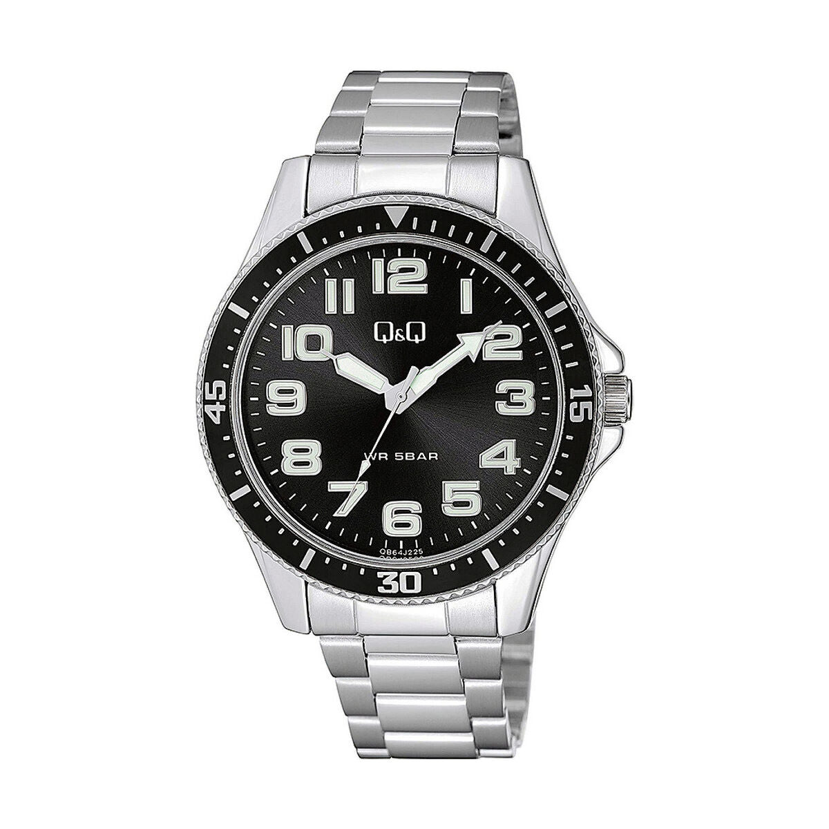 Q&Q Men's Watch Q&Q Qb64J225Y Black (Ø 45 Mm)