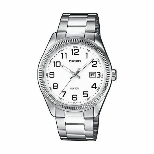 Casio Unisex Watch Casio Date White Silver (Ø 39 Mm) (Ø 38,5 Mm)