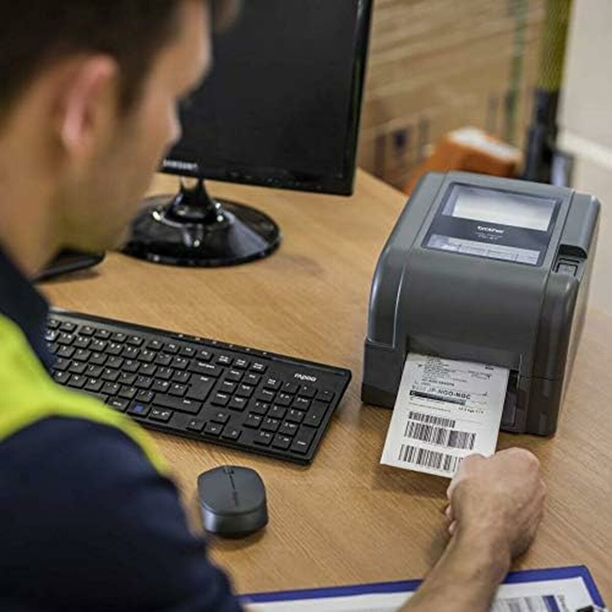 Brother Label Printer Brother Td4420Tnz1 Black Grey