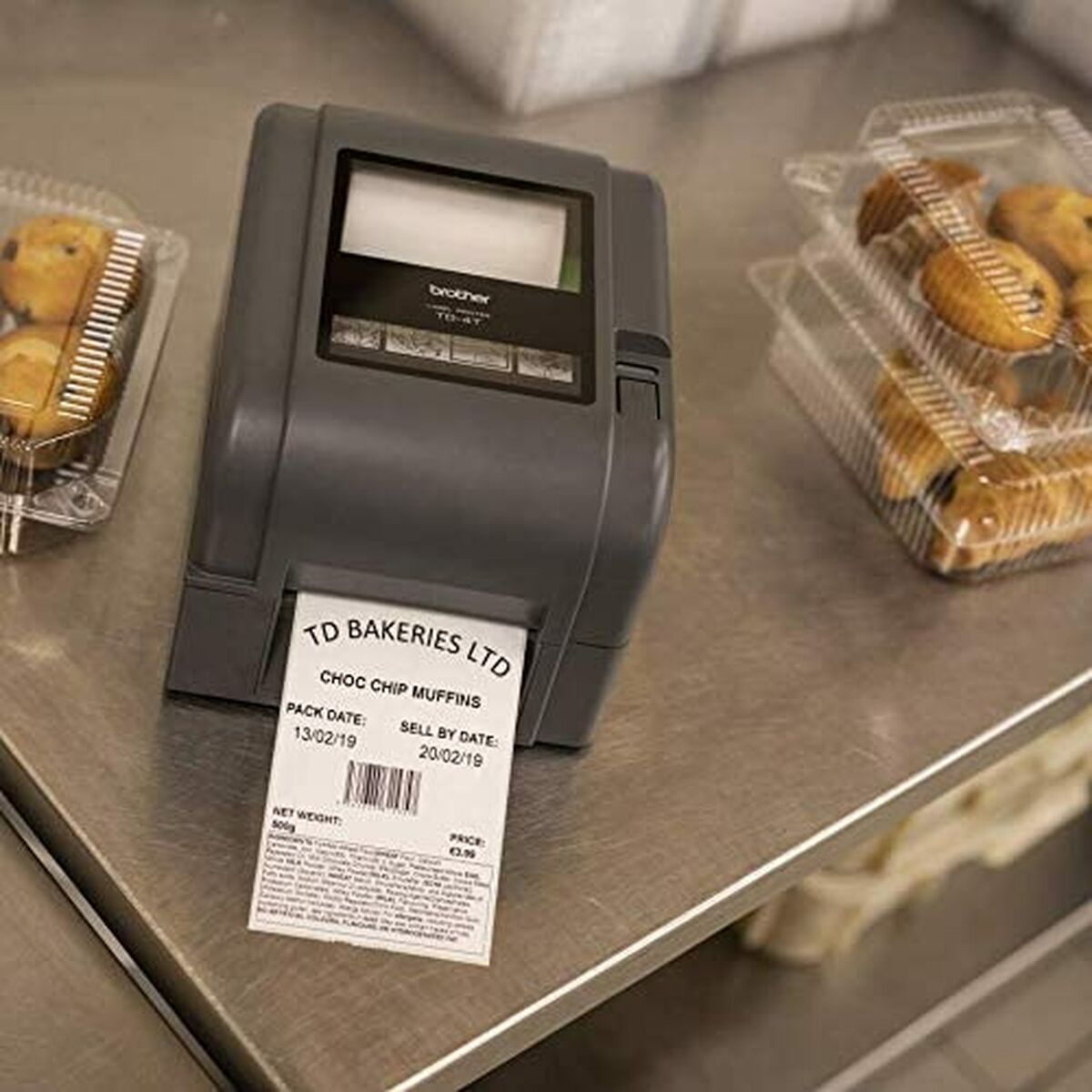 Brother Label Printer Brother Td4420Tnz1 Black Grey