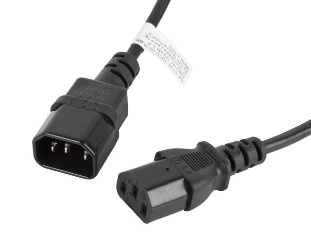 Lanberg Cable Alargador Power CPU IEC320 C13 H/IEC320 C14 M 1.8M