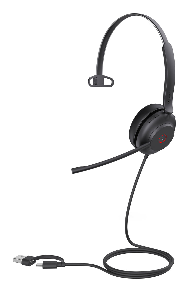 Yealink Headphones UH37 Mono Uc Alámbrico Diadema USB Type-c USB Type-a Black