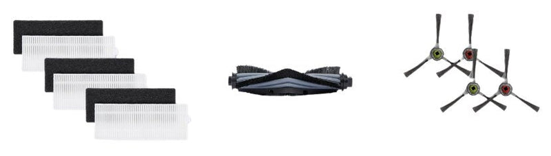 Ecovacs Kit Buddy Serie U2 Includes 1 Brush Principal, 4 Brushes Laterales, 3 Filters High Eficiencia)